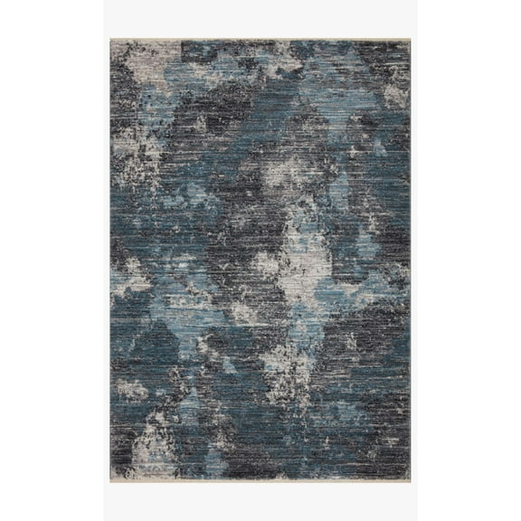 Loloi II Samra SAM-05 Dove / Sky Abstract Area Rug 18" x 18" Sample Swatch