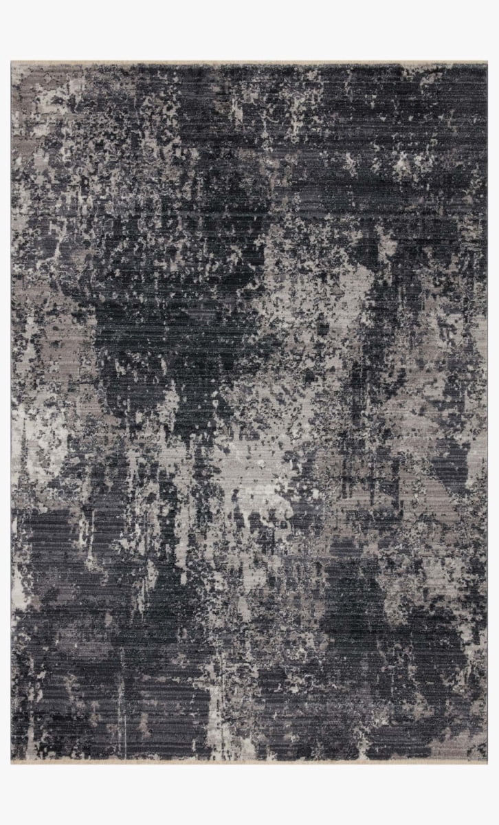 Loloi II Samra SAM-06 Charcoal / Silver Abstract Area Rug 18" x 18" Sample Swatch