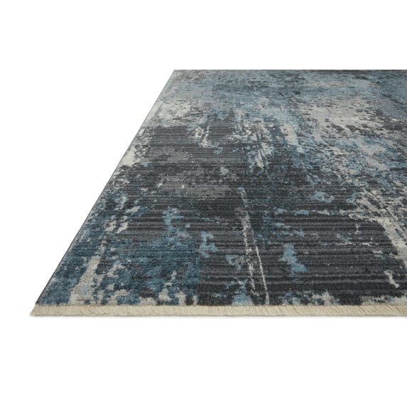 Loloi Samra SAM-06 Charcoal / Sky Abstract Area Rug 9'-6" x 13'-1"