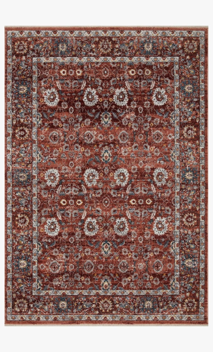 Loloi II Samra SAM-07 Brick / Multi Oriental Area Rug 7'-10" x 10'