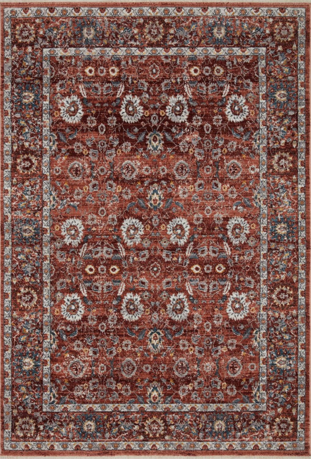 Loloi II Samra SAM-07 Brick / Multi Oriental Area Rug 9'-6" x 13'-1"
