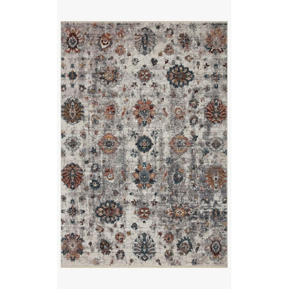 Loloi II Samra SAM-08 Ivory / Multi Oriental Area Rug 18" x 18" Sample Swatch