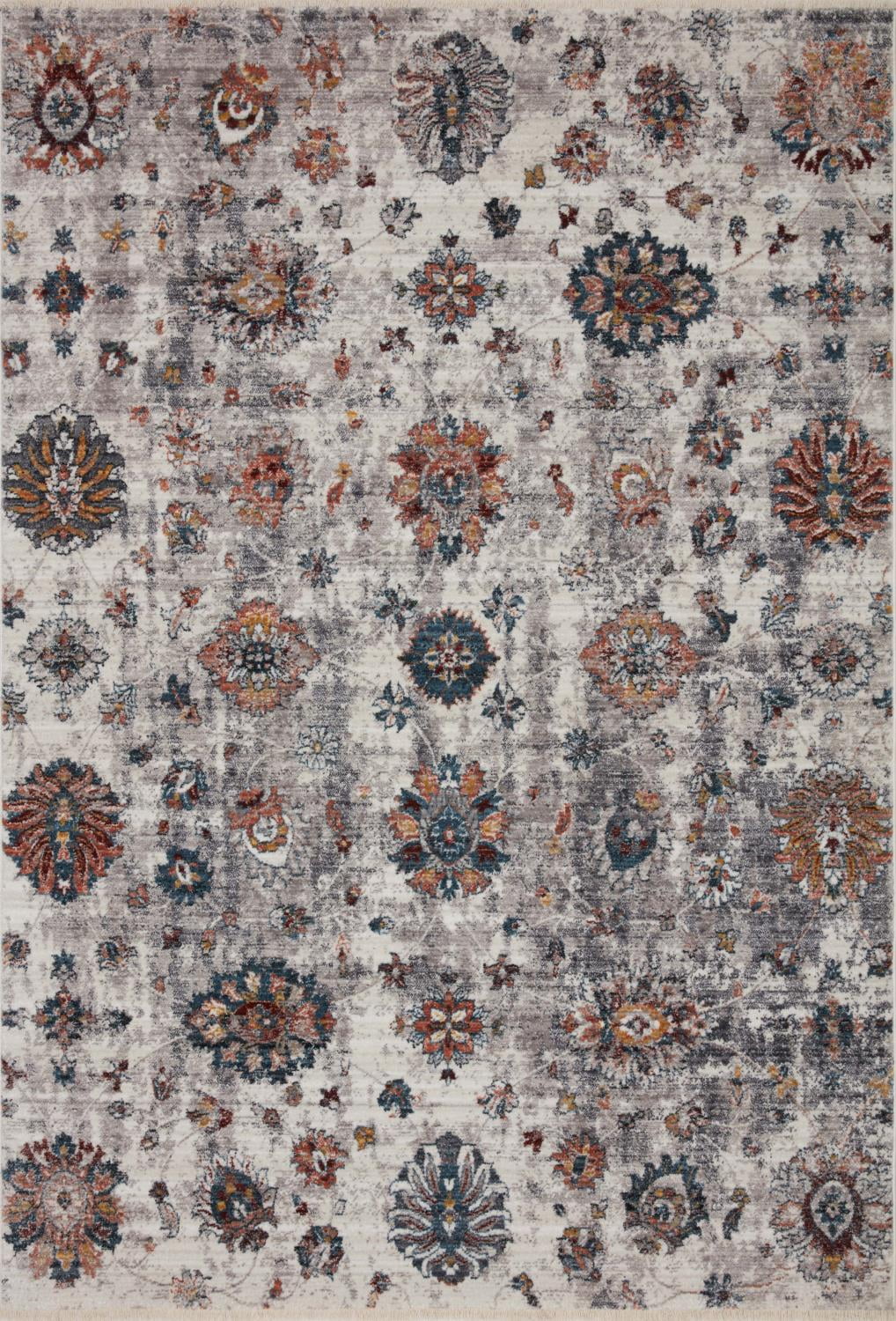 Loloi Samra SAM-08 Ivory / Multi Oriental Area Rug 9'-6" x 13'-1"