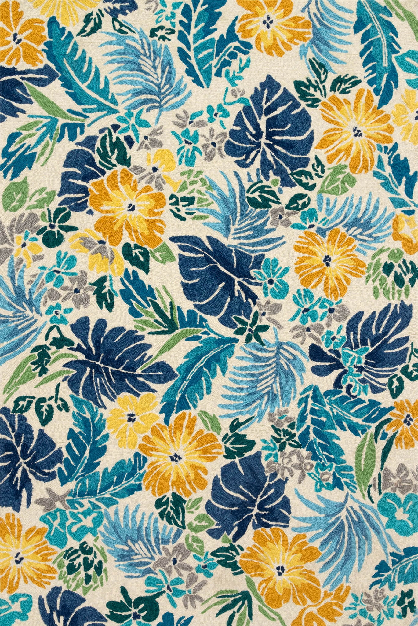 Loloi Santa Monica Ivory/Blue 2'0"x5'0" Area Rug