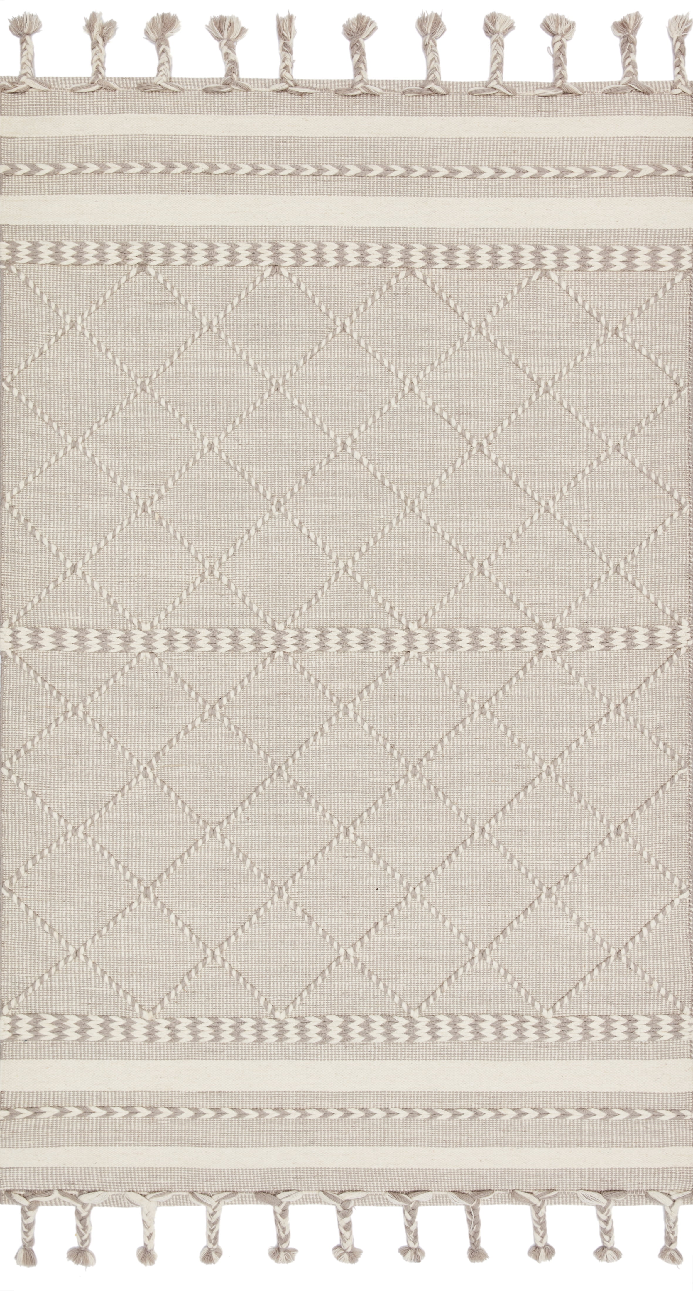 Loloi II Sawyer SAW-05 Silver Geometric Area Rug 18" x 18" Sample Swatch