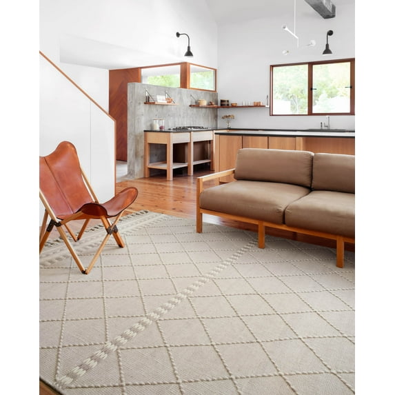 Loloi II Sawyer SAW-05 Silver Geometric Area Rug 5'-0" x 7'-6"