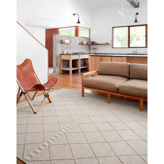 Loloi Rugs SAWYSAW-05SI007696 7 ft. 6 in. x 9 ft. 6 in. Sawyer Silver Contemporary Hand Loomed Rug