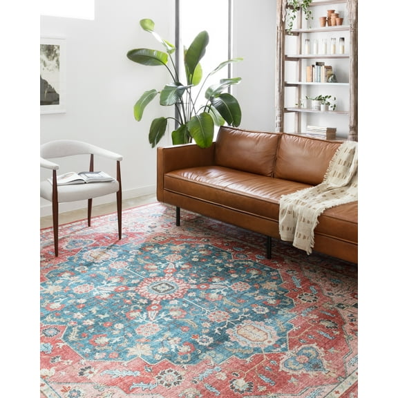 Loloi II Skye Oriental Brick / Ocean Area Rug