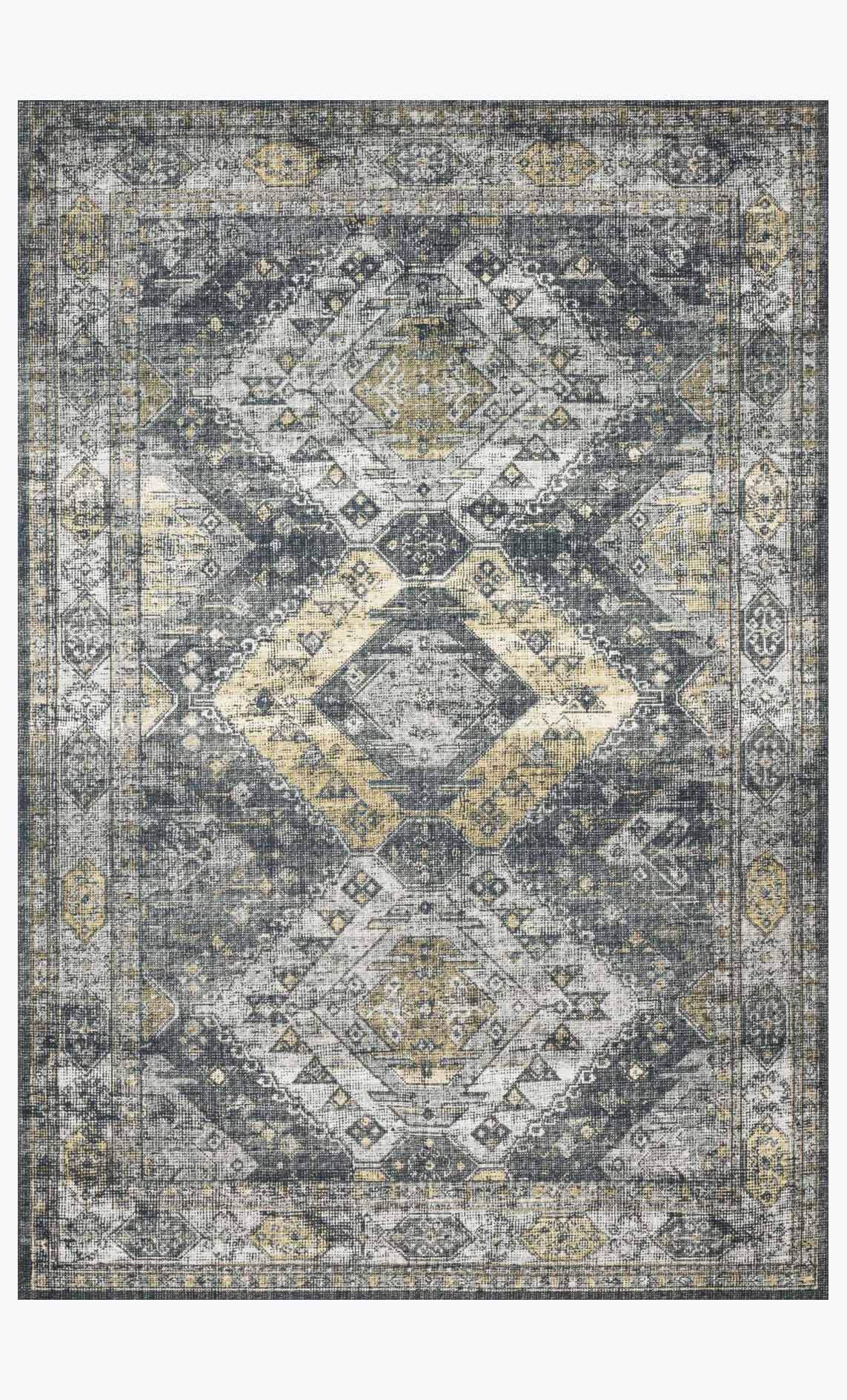 Graphite and Silver Hand-Knotted Oriental Rug