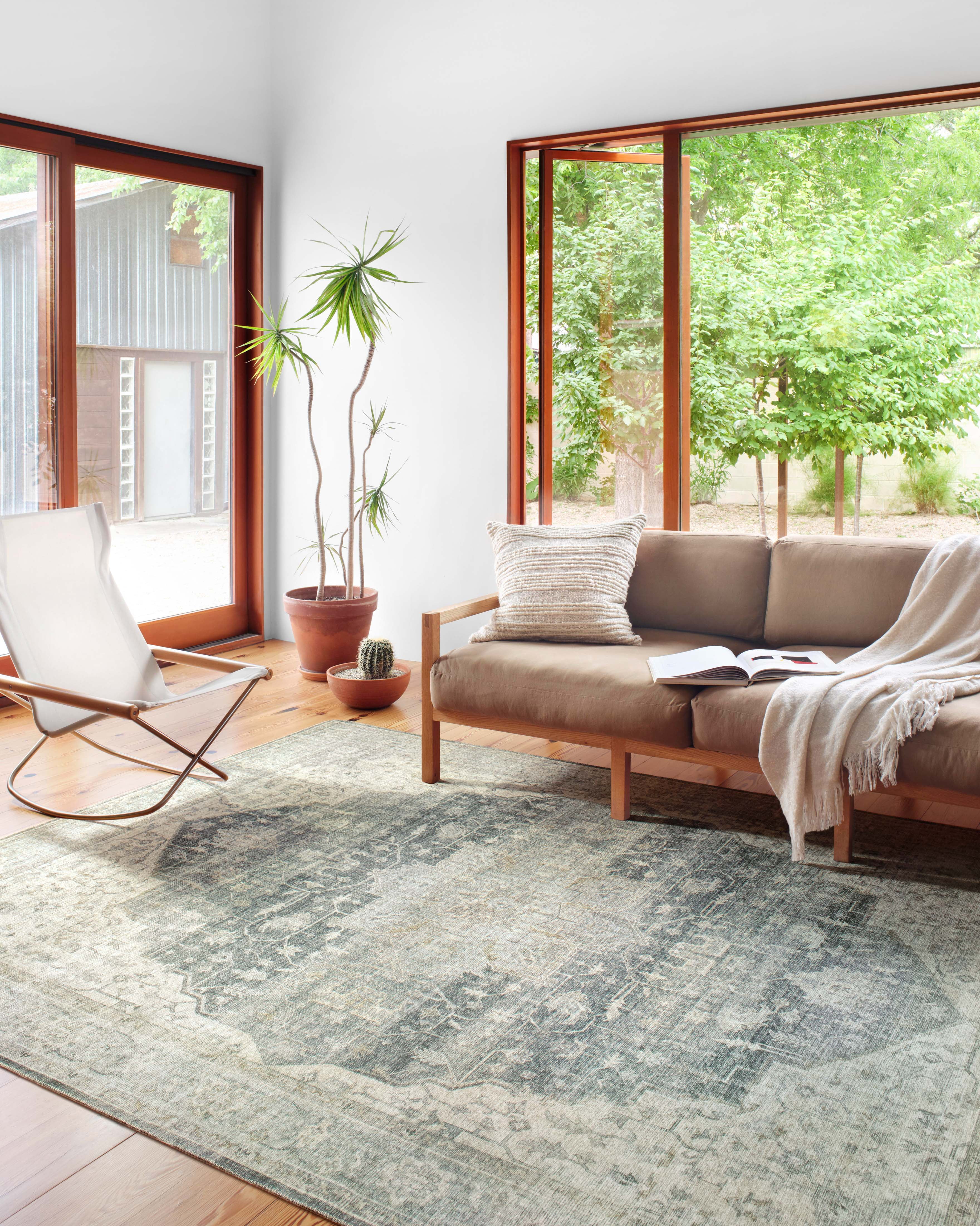 Loloi II Skye SKY-12 Charcoal / Dove Oriental Area Rug 5'-0" x 7'-6"