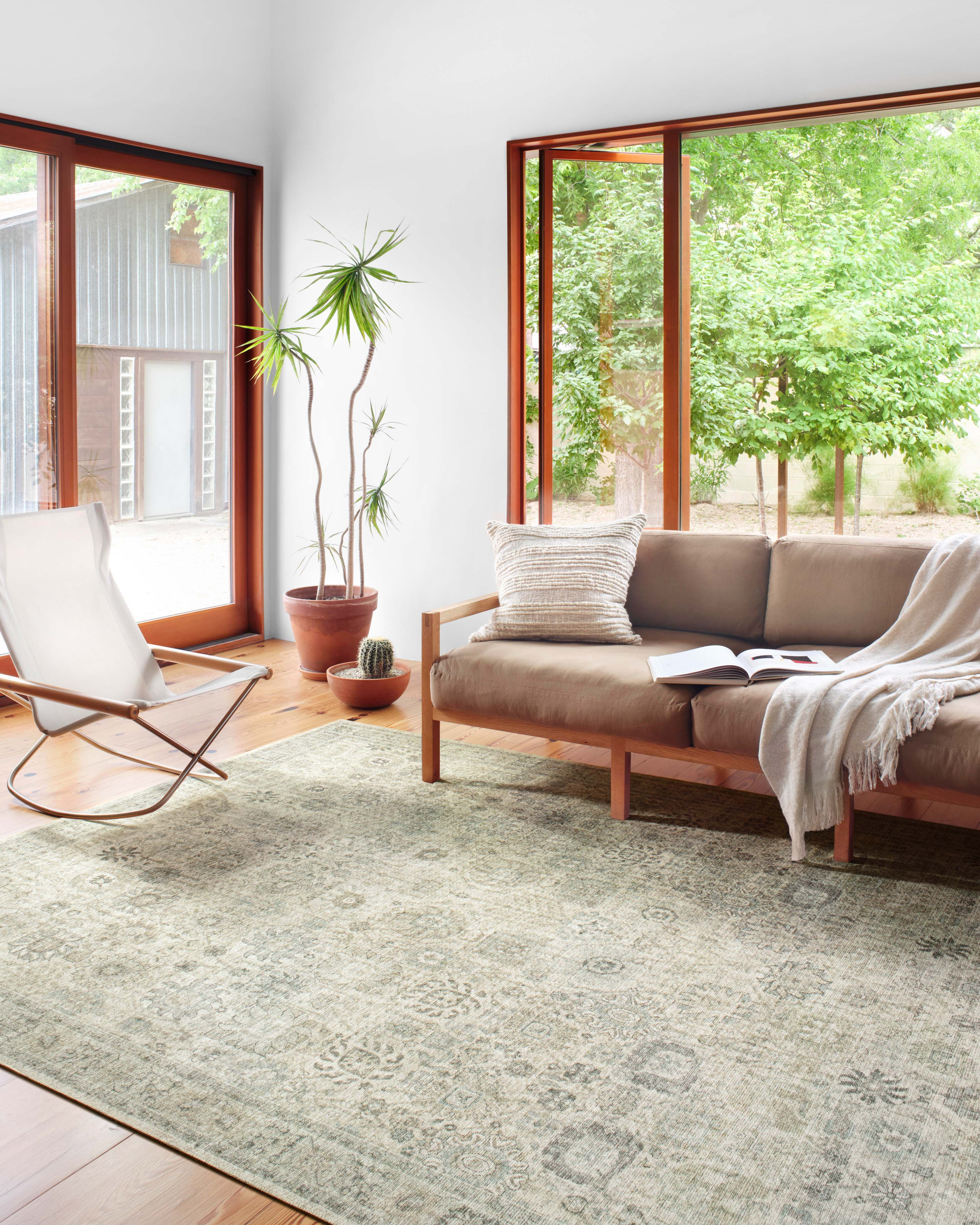 Loloi II Skye SKY-14 Natural / Sage Oriental Area Rug 2'-3" x 3'-9"
