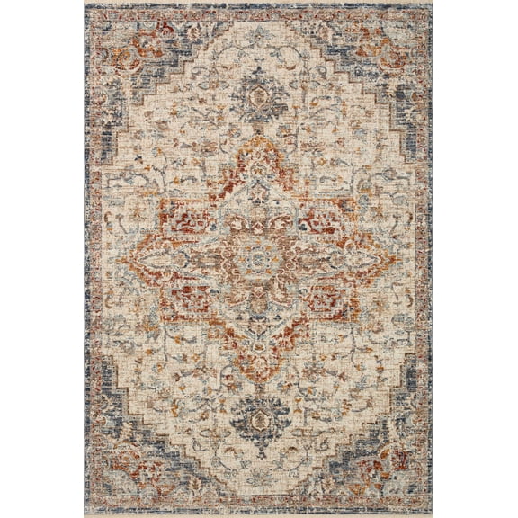 Loloi Sorrento Ivory / Fiesta 3'-11" x 3'-11" Round Area Rug