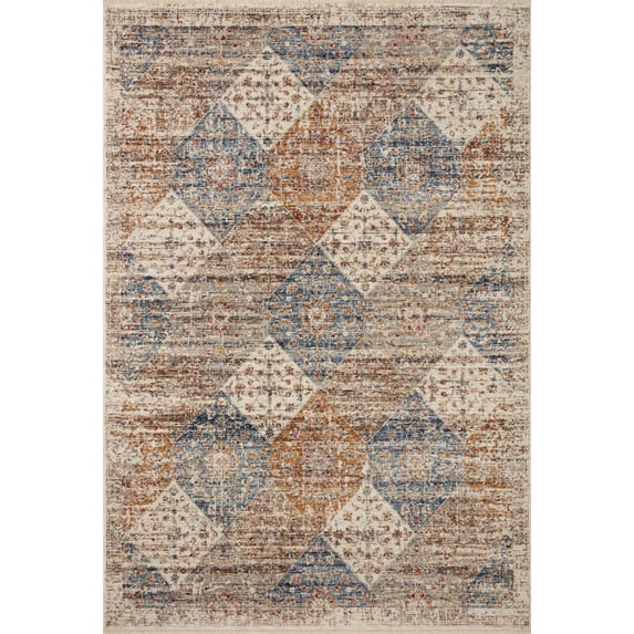 Loloi Sorrento Ivory / Multi 18" x 18" Sample Area Rug