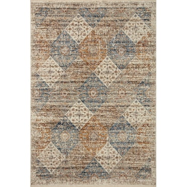 Loloi II Sorrento Ivory / Multi 5'-3" x 5'-3" Round Area Rug