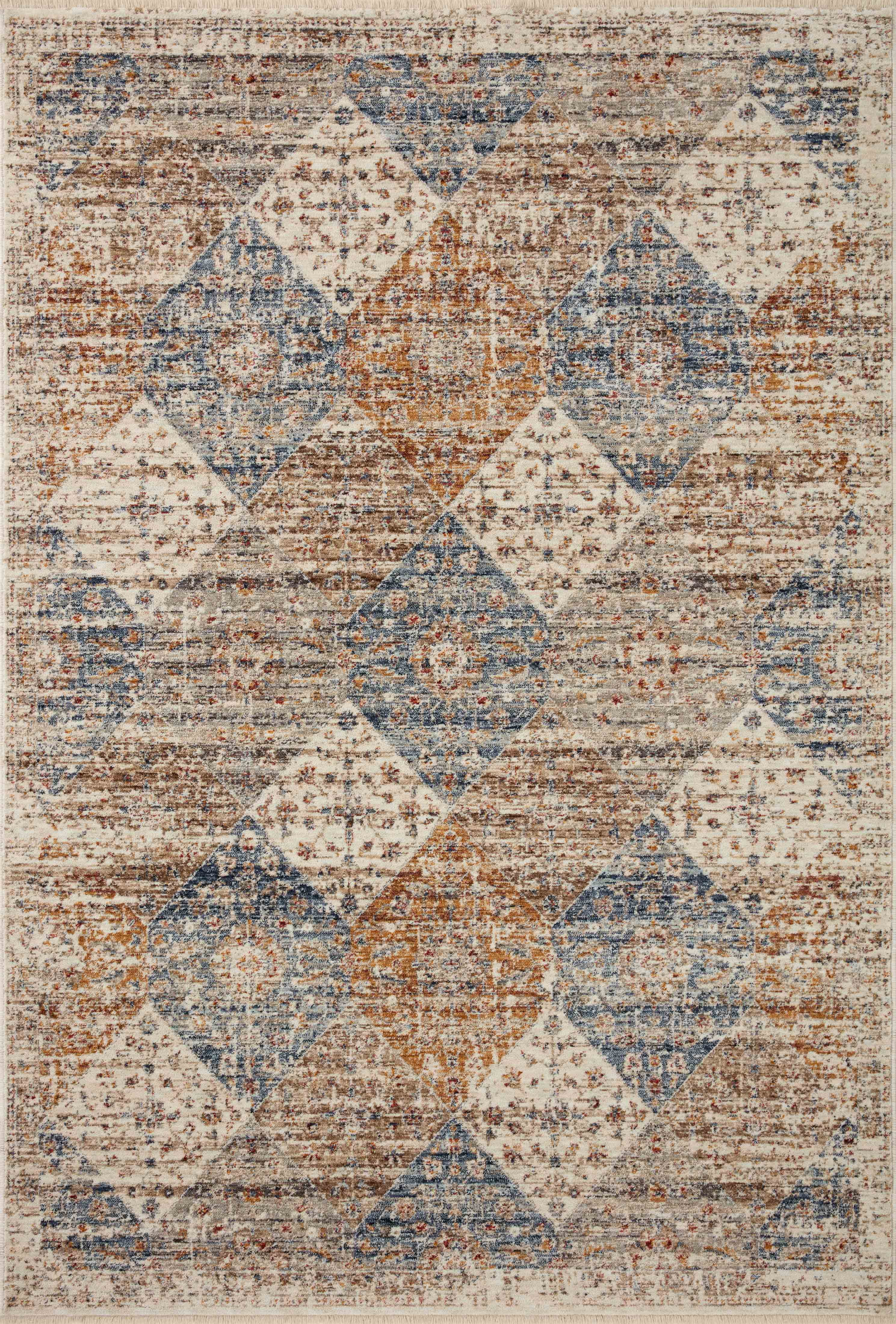 Loloi Sorrento Ivory / Multi 7'-10" x 7'-10" Round Area Rug