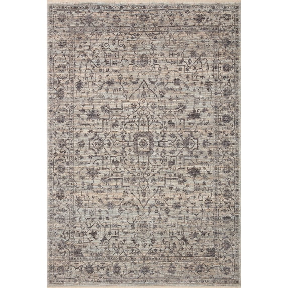 Loloi Sorrento Mist / Charcoal 5'-3" x 5'-3" Round Area Rug