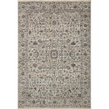Loloi II Sorrento Mist / Charcoal 7'-10" x 7'-10" Round Area Rug