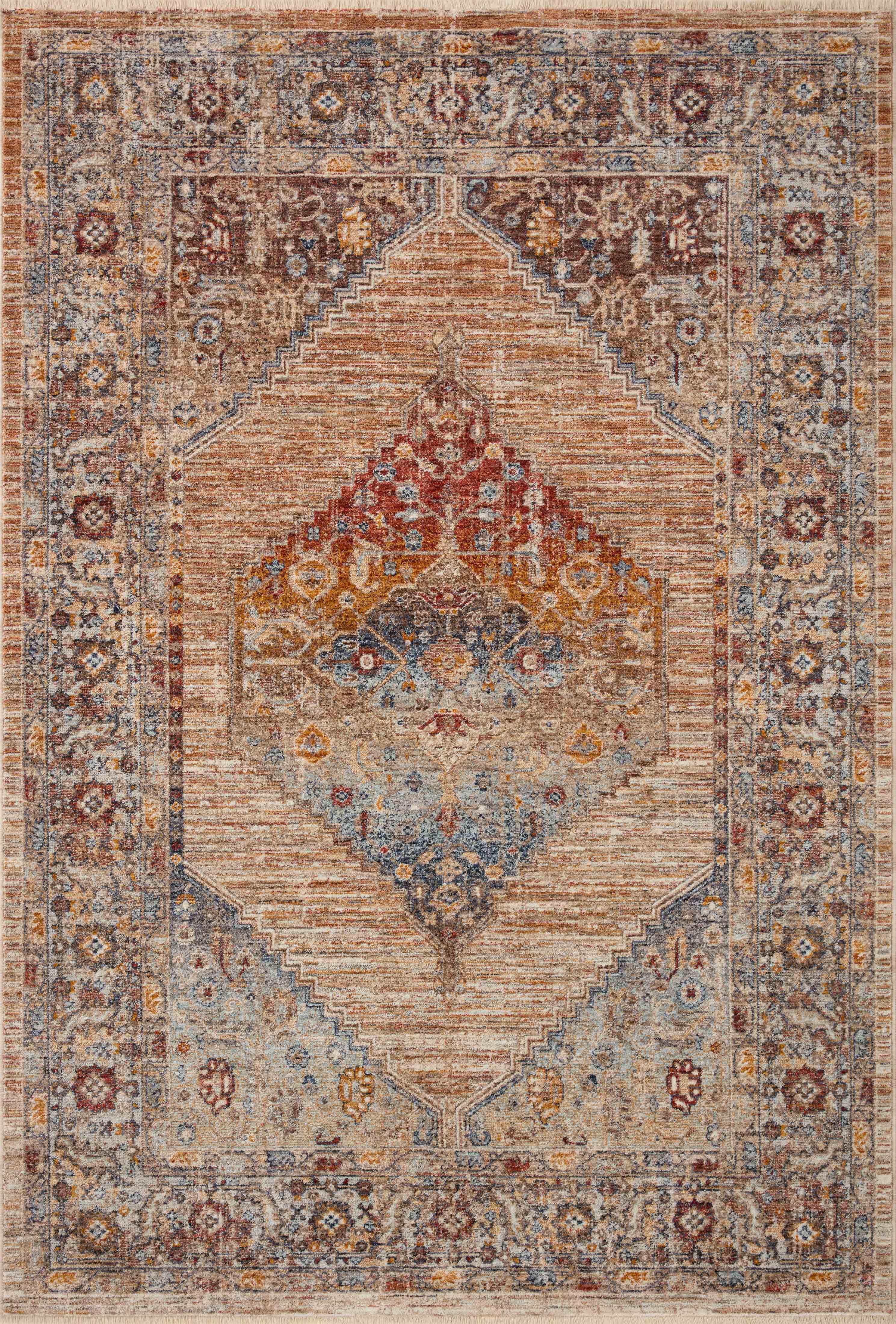 Sorrento Multi Sunset Oriental Synthetic Runner Rug 2'-7" x 10'-0"