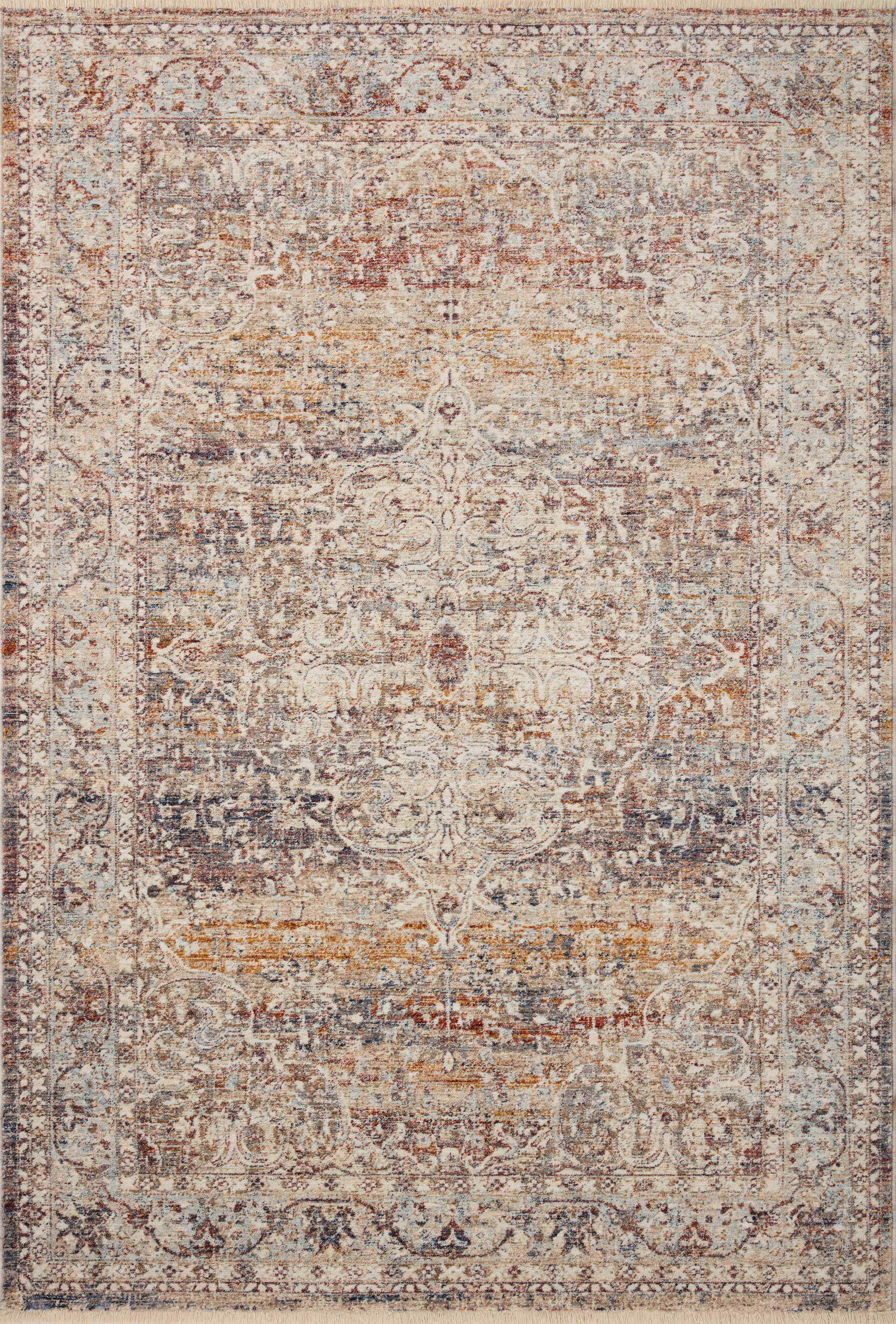 Loloi II Sorrento Natural / Multi 5'-3" x 5'-3" Round Area Rug