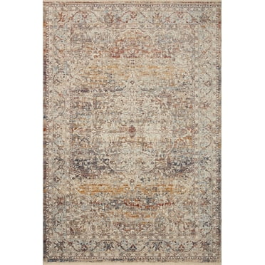 Loloi II Sorrento Natural / Multi 5'-3" x 5'-3" Round Area Rug