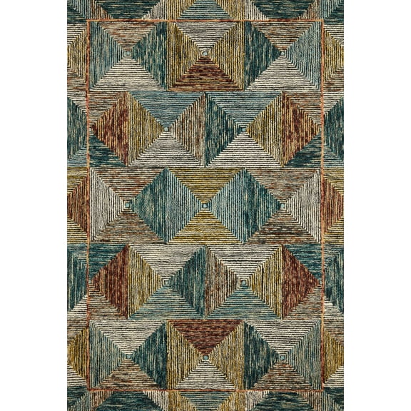 Loloi II Spectrum Geometric Lagoon / Spice Area Rug
