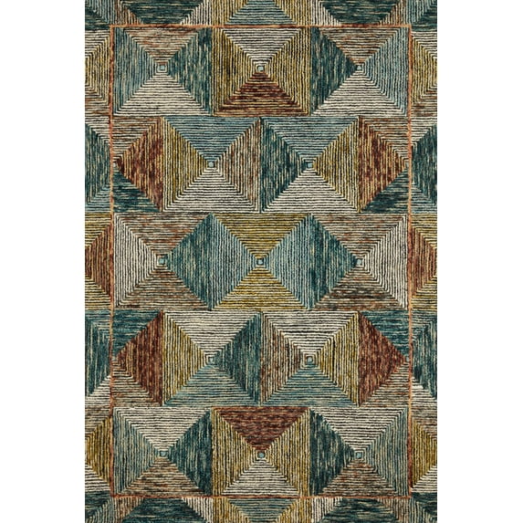 Loloi Spectrum Geometric Lagoon / Spice Area Rug