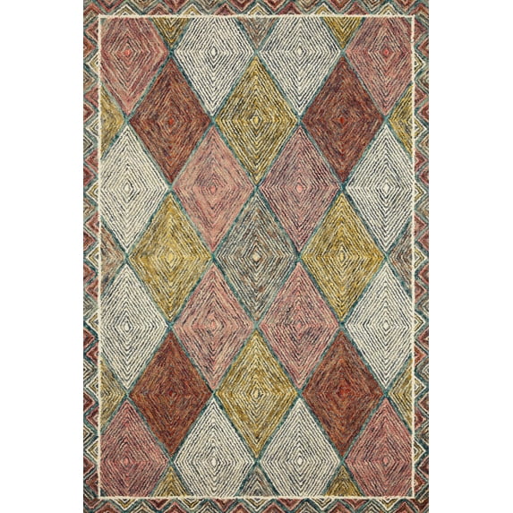 Loloi Spectrum Geometric Turquoise / Fiesta Area Rug