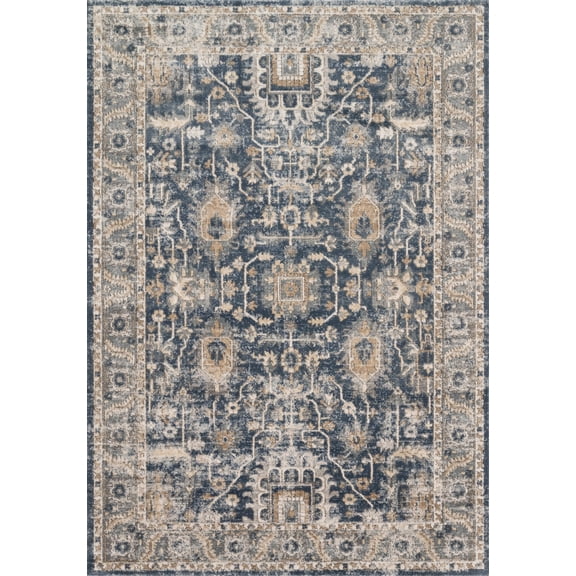 Loloi Teagan Oriental Denim / Pebble Area Rug