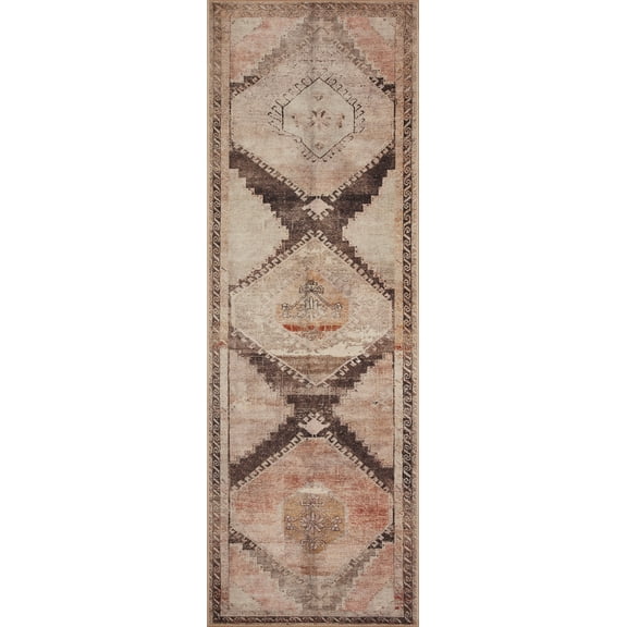 Loloi Wynter Graphite / Blush 2'-6" x 9'-6" Runner Rug