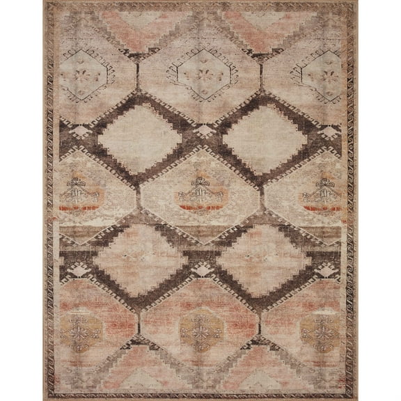 Loloi II Wynter Geometric Traditional Area Rug, Brown, 7'.6" x 9'.6"