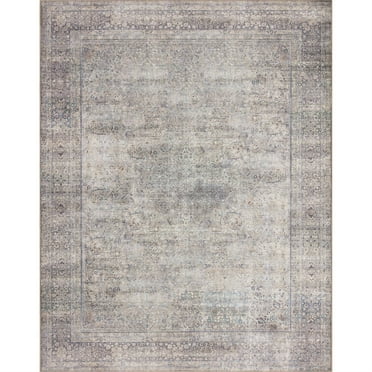 Loloi II Wynter WYN-03 Silver / Charcoal Oriental Area Rug 7'-6" x 9'-6"