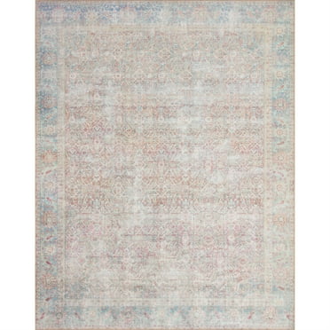 Loloi II Wynter WYN-04 Red / Teal Oriental Area Rug 2'-6" x 12'-0"