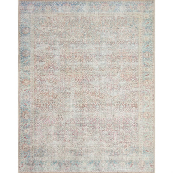 Loloi Wynter Red / Teal 2'-6" x 7'-6" Runner Rug