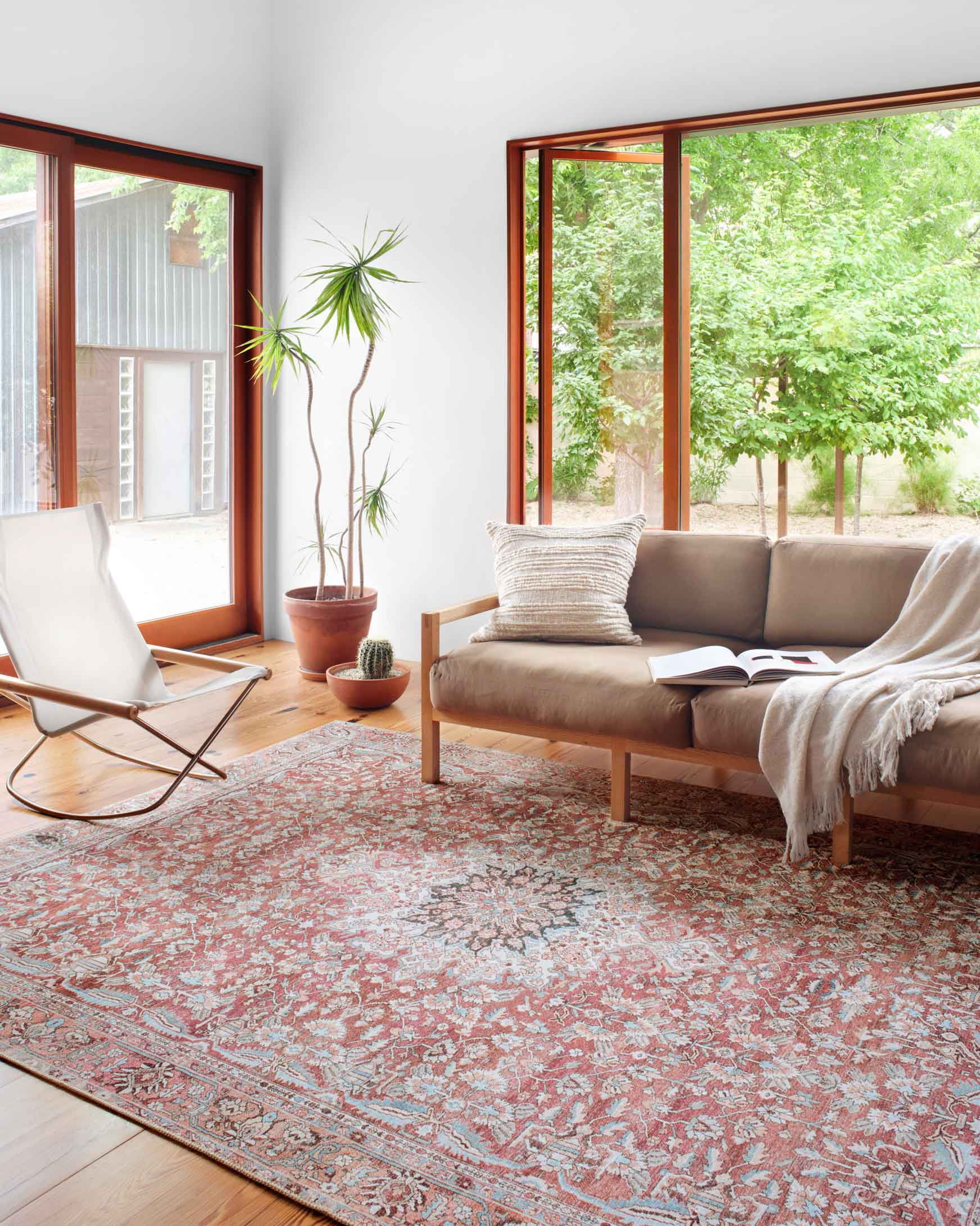 Loloi Wynter Tomato / Teal 2'-3" x 3'-9" Accent Rug