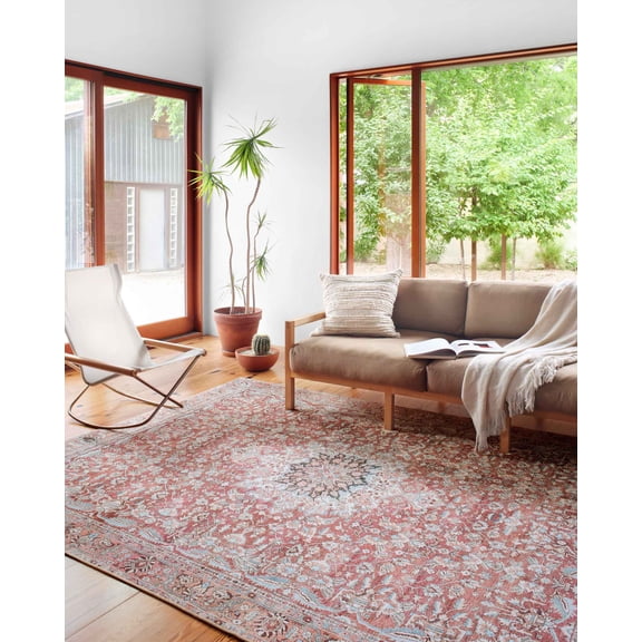 Loloi Wynter Tomato / Teal 8'-6" x 11'-6" Area Rug