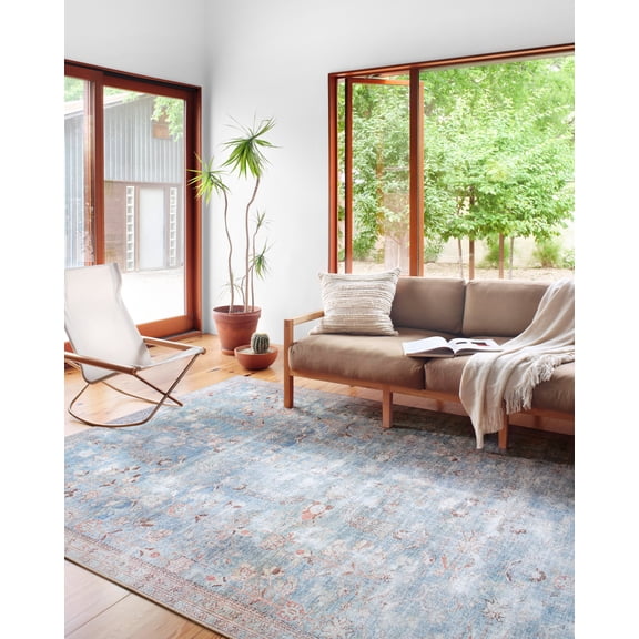 Loloi Wynter Teal / Multi 2'-6" x 9'-6" Runner Rug