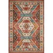 Turkish & Persian Kilim-Style Zion Red, Multi 18" x 18" Sample Area Rug