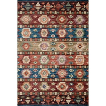 Loloi II Zion ZIO-06 Southwestern Fiesta / Multi Printed Area Rug 18" x 18" Sample