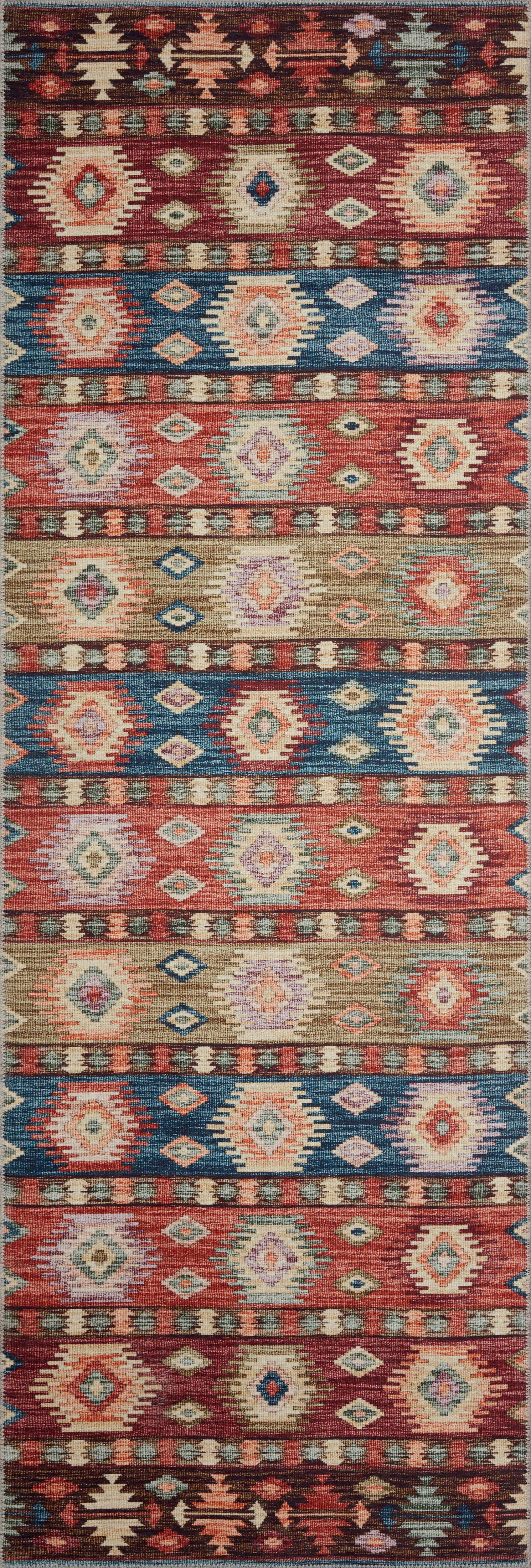 Turkish & Persian Kilim-Style Zion Fiesta / Multi Area Rug 2'-6" x 7'-6"