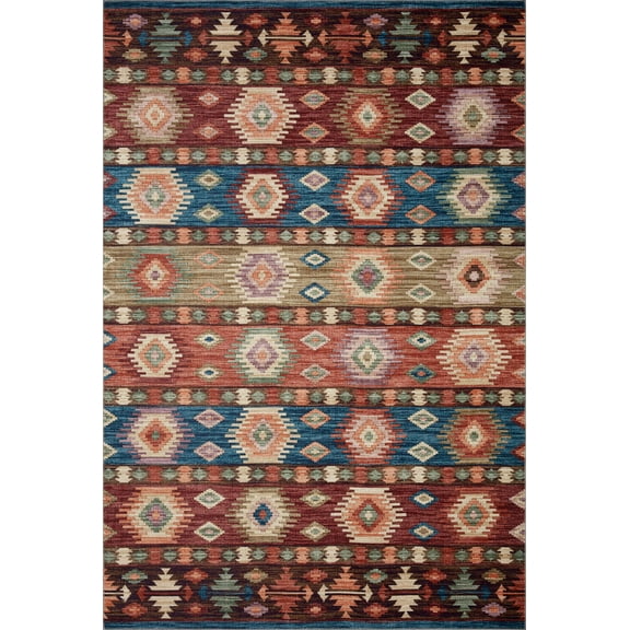 Turkish & Persian Kilim-Style Zion Fiesta, Multi 2-3" x 3-9" Area Rug