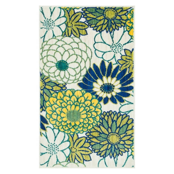 Loloi Rugs ISBEHIS05IVML1726 1 ft. 7 in. x 2 ft. 6 in. Isabelle Rectangular Shape Power Loomed Area Rug, Ivory and Multi