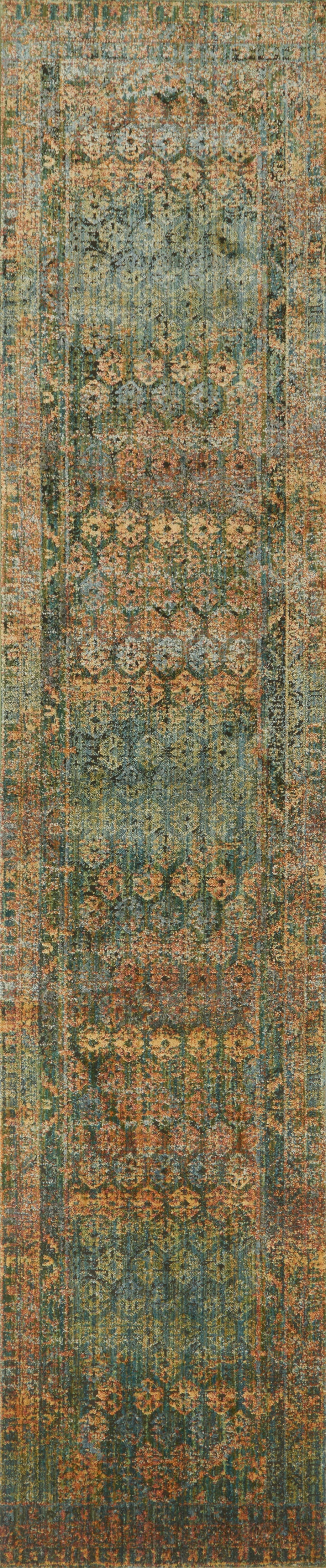 Loloi Javari Lagoon / Fiesta Runner Area Rug, Power Loomed, 2'-6" x 8'-0"