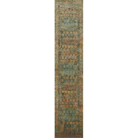 Loloi Javari Lagoon / Fiesta Runner Area Rug, Power Loomed, 2'-6" x 8'-0"