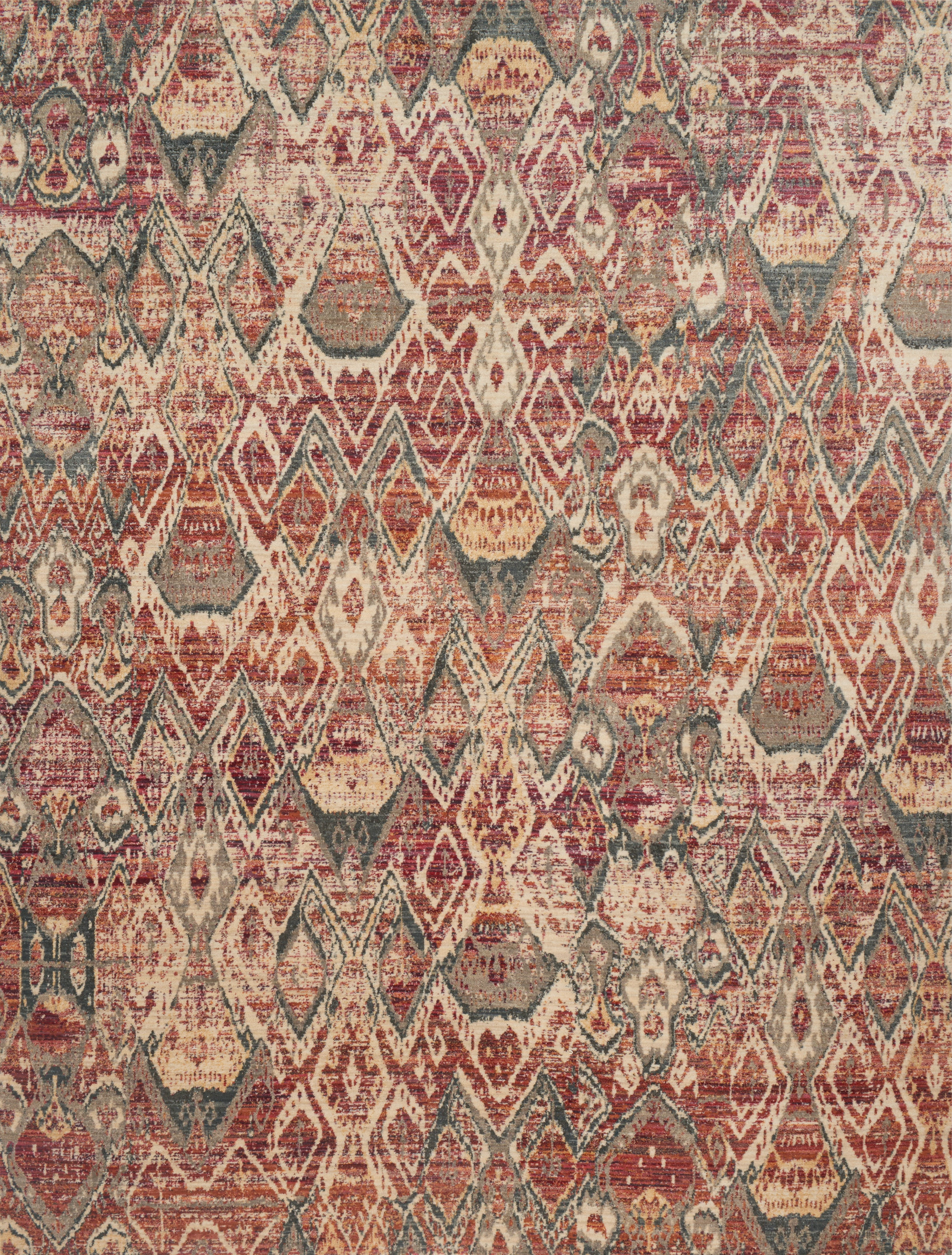 Loloi Javari Berry / Ivory Power Loomed Area Rug, 9'-6" x 12'-6"