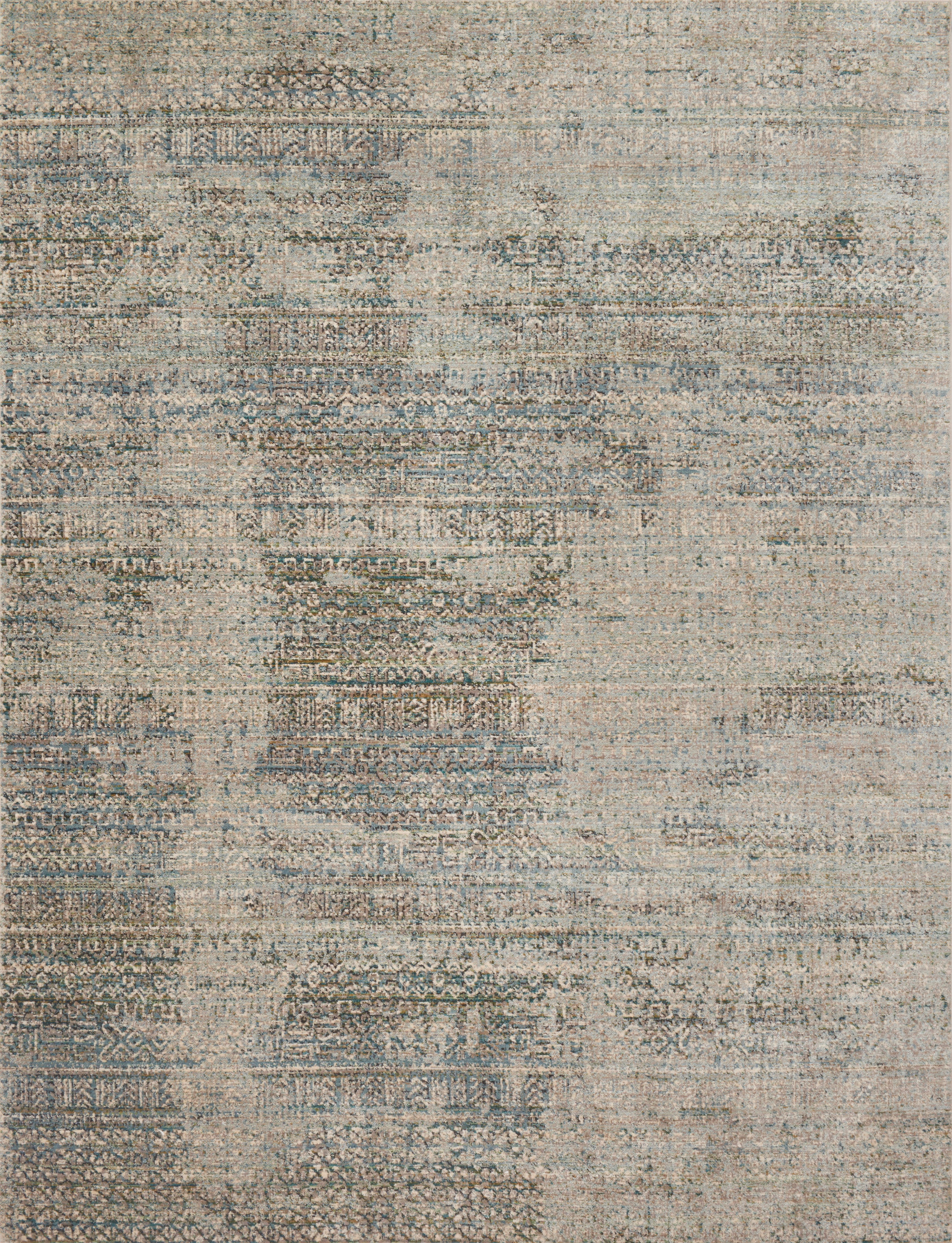 Loloi Javari Ivory / Sea Power Loomed Area Rug, JV-05 Design, 12' x 15'