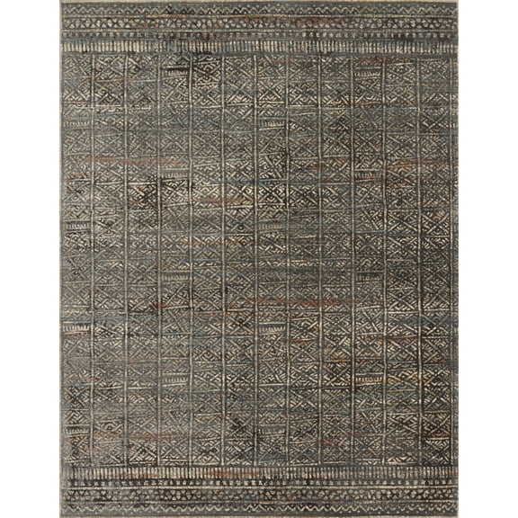 Loloi Javari Charcoal / Silver Power Loomed Area Rug, 12' x 15'