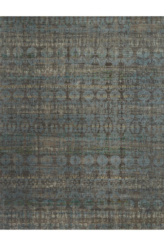 Javari Steel / Lagoon Power Loomed Area Rug, JV-07 Design, 12' x 15'