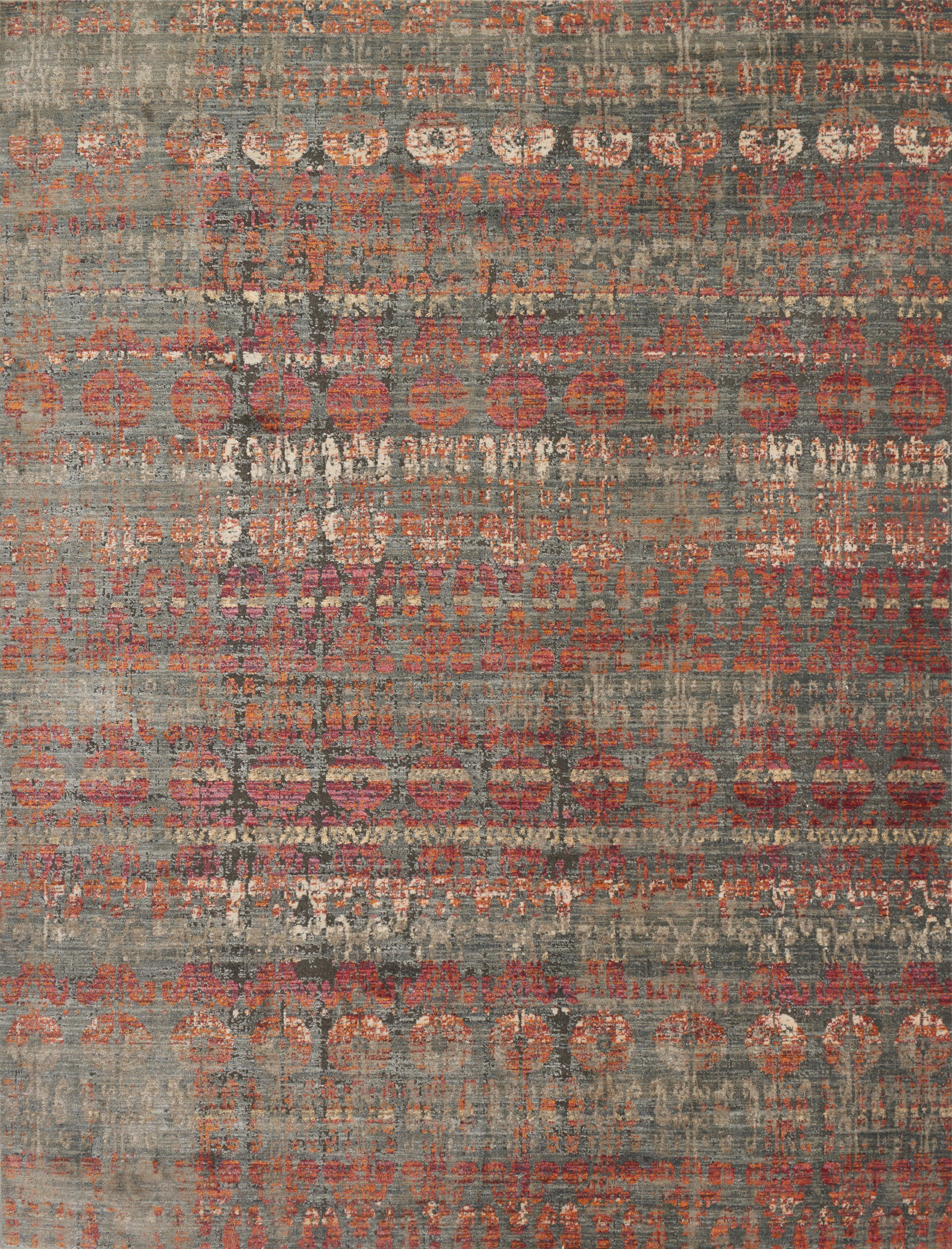 Loloi Javari Steel / Sunrise Power Loomed Area Rug, 12' x 15', for Living Room