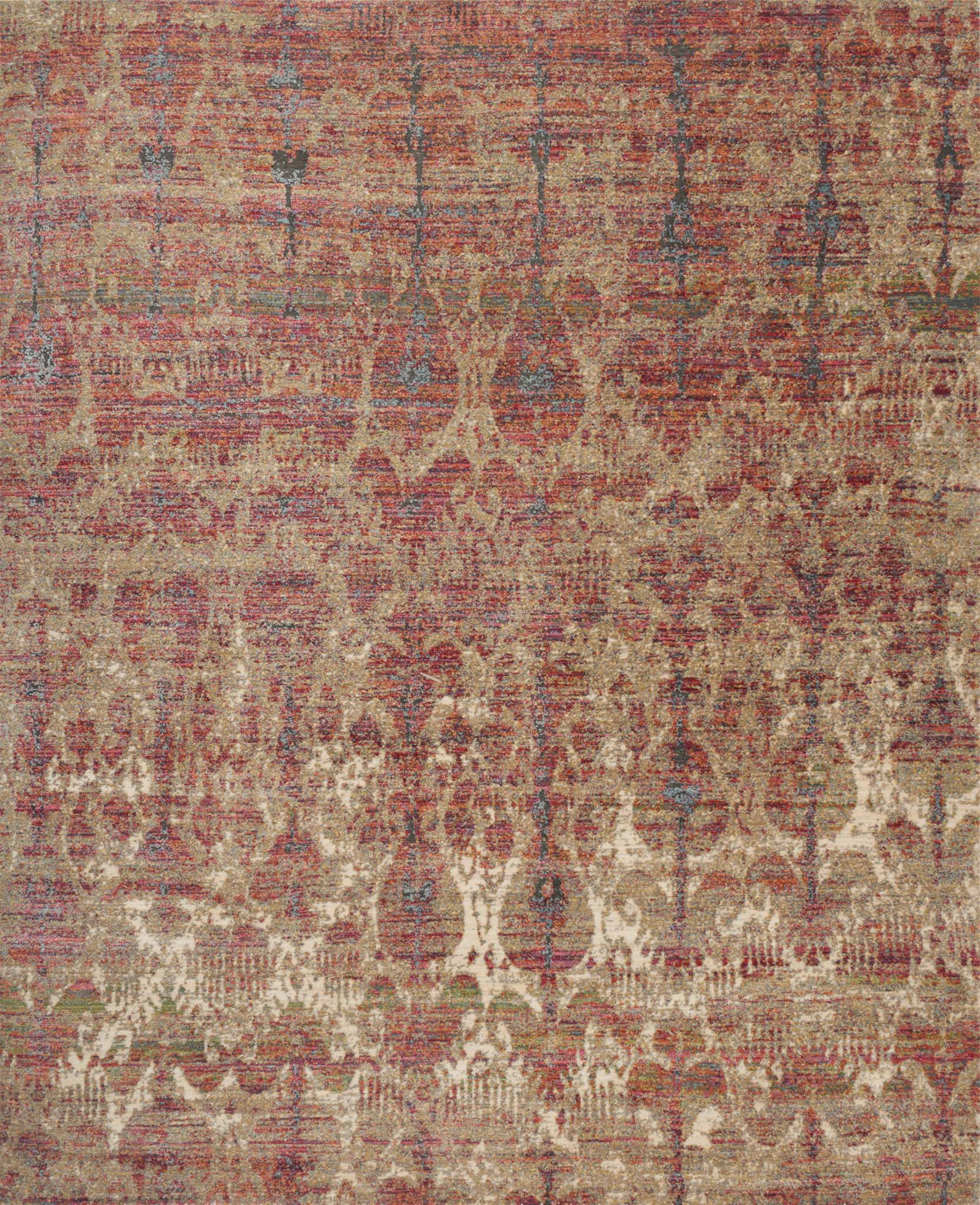 Loloi Javari Drizzle / Berry Power Loomed Area Rug, 9'-6" x 12'-6"