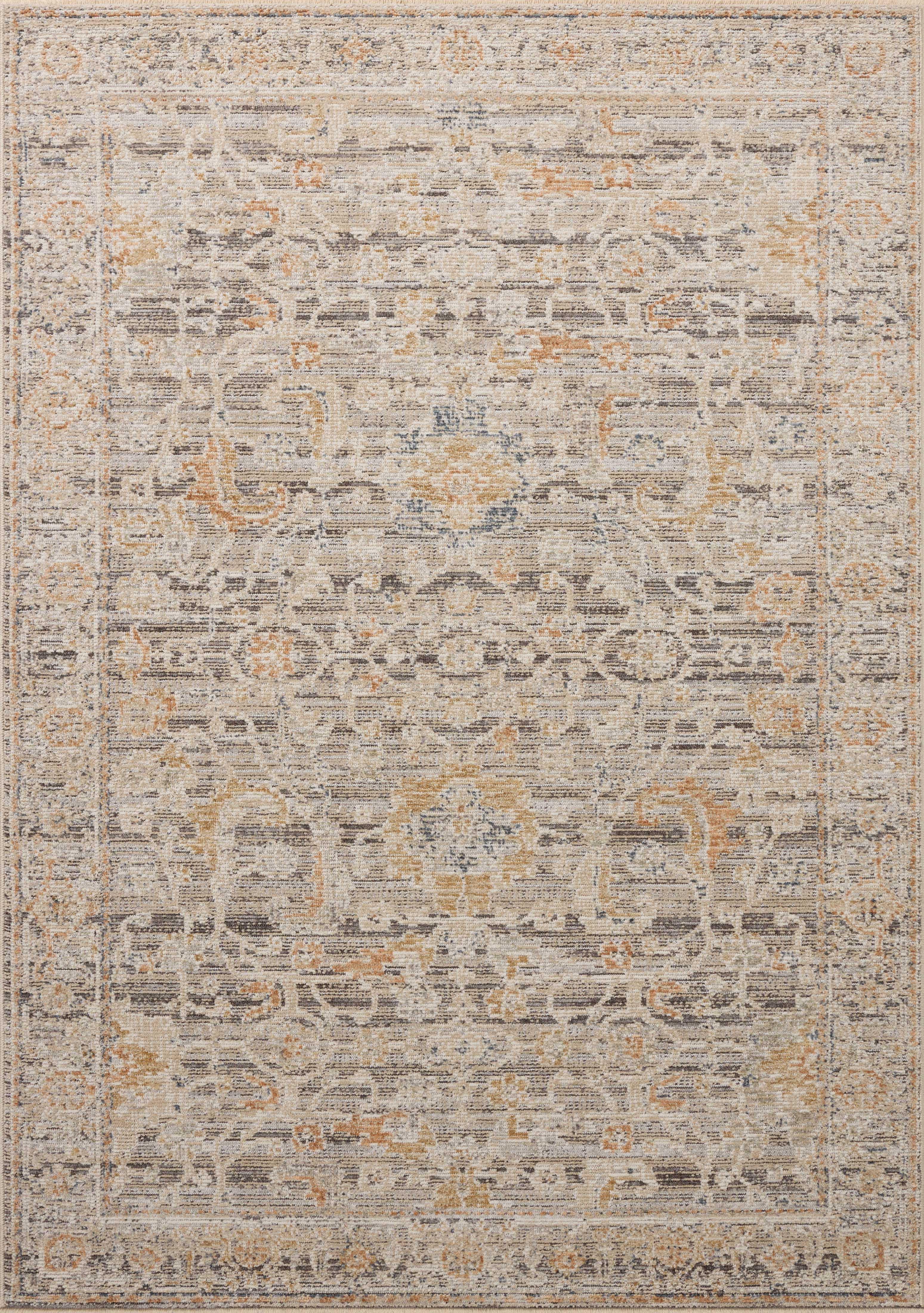Loloi Milena Charcoal / Apricot 4'-0" x 6'-0" Area Rug